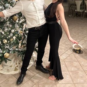 Jumpsuit black backless